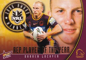 2007 Select Champions - Medal Winners #MW4 Darren Lockyer Front